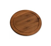 Griešanas dēlis KESPER D26CM tumši brūns bambuss FSC — diametrs 26 cm