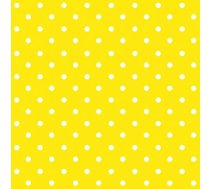 [E] SALVETES 33x33CM DOTS INTENSE YELLOW, Paw Decor Kolekcija