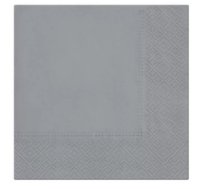 SALVETES 33X33CM UNICOLOR GREY, Paw Decor Collection