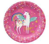 Papīra šķīvji Paw Decor Collection Fairy Unicorn 23 cm, 8 gab.