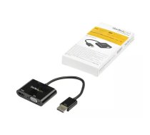 StarTech.com DP2VGAHD20 video kabeļu aksesuārs DisplayPort HDMI + VGA (D-Sub) Melns