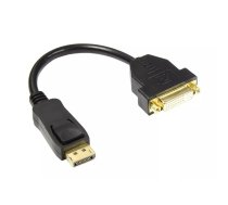 Alcasa DP-AD06 video kabeļu aksesuārs 0,2 m DVI-I DisplayPort Melns