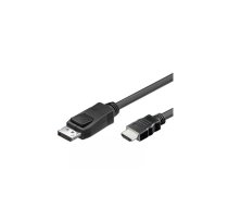 Alcasa DP-HDMI video kabeļu aksesuārs 2 m DisplayPort HDMI Type A (Standard) Melns