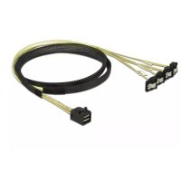 DeLOCK 85685 SCSI kabelis Melns, Dzeltens 1 m 1 x Mini SAS HD SFF-8643 4 x SATA 7 pin