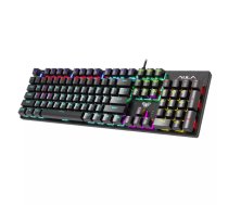 Mehāniskā spēļu tastatūra AULA S2022 RGB — 106 taustiņi, RGB apgaismojums, vadu savienojums (ENG/RU)