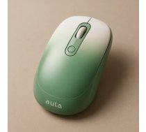Pele AULA AM207 2.4G Bezvadu 4 Pogām 800-1900dpi Zaļa
