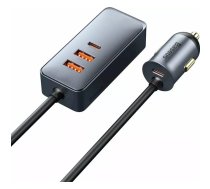 Baseus Share Together auto lādētājs 2x USB / 2x USB Type C 120W PPS Quick Charge Power Delivery pelēks (CCBT-A0G)