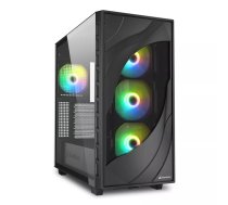 Datora korpuss Sharkoon REBEL C80G RGB Midi Tower Black