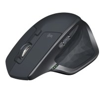 Bezvadu pele Logitech MX Master 2S Bluetooth Edition Black — ergonomiska, Bluetooth un USB uztvērējs, uzlādējama