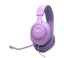 Vadu galvas tipa spēļu austiņas JBL Quantum 100M2 — cirkumaurālas, 20–20000 Hz, kabelis 1,2 m, violeta
