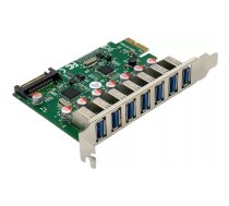 InLine interfeisa karte - 7x USB-A 3.2 Gen.1 - PCIe - ar SATA barošanas savienotāju (76661L)