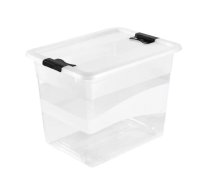 Kaste ar vāku crystalbox Cornelia 39,5x29,5x30cm 24L caurspīdīga