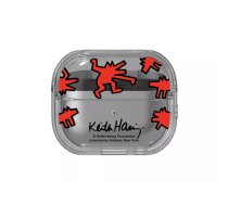 Korpuss Samsung Keith Haring Slickback Galaxy Buds3 Pro Sarkanā Caurspīdīgā krāsā