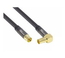 Alcasa GC-M2072 koaksikālais kabelis RG-6/U 1,5 m IEC/Koax Melns