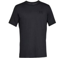 Under Armour Sportstyle kreisais krūšu kreilis SS Vīriešu T-krekls melns 1326799 001 M