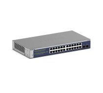 NETGEAR GS724Tv6 Vadīts L2+/L3 Gigabit Ethernet (10/100/1000) 1U Zils, Pelēks