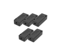 Digitus savienojuma kaste CAT 7 5 gabali Melna ABS 80mm x 35mm x 26mm