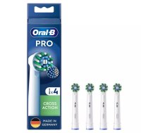 Oral-B CrossAction Zobu birstes galvas 4 gab. Baltas