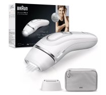 IPL mati noņemšanas ierīce BRAUN Silk‑expert Pro 3 PL3020 — sudraba/balta, ar tīkla barošanu, sejas un ķermeņa uzgaļi
