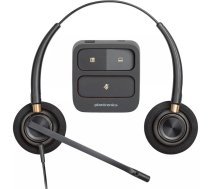 Austiņu komplekts Poly EncorePro 520 binaurāls vads USB, melns, supraaurāls, buma mikrofons, kabelis 0.785 m