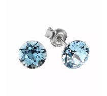 Sudraba auskari "Klasika (Aquamarine Blue)" ar Swarovski™ kristāliem