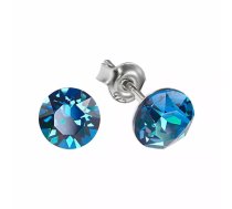 Sudraba auskari "Klasika (Bermuda Blue)" ar Swarovski™ kristāliem