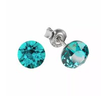 Sudraba auskari "Klasika (Blue Zircon)" ar Swarovski™ kristāliem