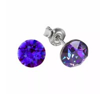 Sudraba auskari "Klasika (Heliotrope)" ar Swarovski™ kristāliem