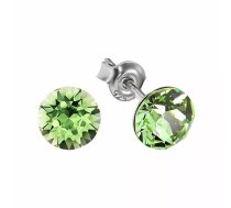 Sudraba auskari "Klasika (Peridot)" ar Swarovski™ kristāliem