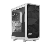 Datora korpuss Fractal Design Meshify 2 Compact — balts, atbalsta ATX PSU, 2×140 mm priekšā, 1×120 mm aizmugurē, 2.5"/3.5" diskus, 210×424×475 mm