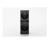 Brīvstāvoša priekšējā veļas mazgājamā žāvētāja LG WT1210BBF — 22 kg, 1400 apm/min, melna, 600×660×1655 mm