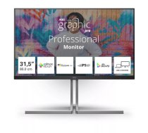 AOC U32U3CV dators monitors 31.5" 4K Ultra HD LCD 3840 x 2160