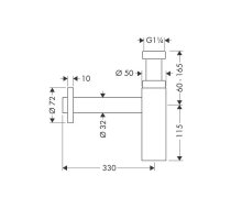 Izlietnes sifons Hansgrohe Flowstar S, 52105670