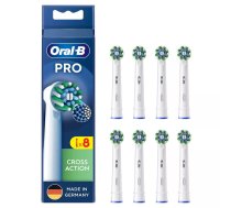 Oral-B CrossAction Zobu birstes galvas 8 gab. Balts