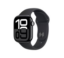 Viedās pulksteņi Apple Watch Series 10 GPS 42mm Jet Black Aluminium Case with Black Sport Band - S/M