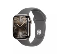 Viedpulkstenis Apple Watch Series 10 GPS + Cellular 42mm Natural Titanium Case with Stone Grey Sport Band - S/M