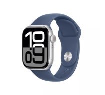 Viedpulkstenis Apple Watch Series 10 GPS + Cellular 42mm Sudraba alumīnija korpuss Zils