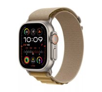 Viedpulkstenis Apple Watch Ultra 2 GPS + Cellular 49mm Dabiska titāna korpuss Tan Alpine Loop Vidējais