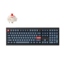 Mehāniskā pilna izmēra tastatūra Keychron V6 Max — RF Wireless + Bluetooth, RGB apgaismojums, melni/pelēka