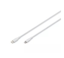 Digitus Lightning silikona savienojuma kabelis USB-C - Lightning 2m balts