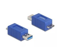 DeLOCK 67214 Kabeļa dzimuma mainītājs USB Type-A uz USB Micro-B Zils
