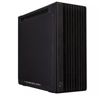 Datora korpuss ASUS ProArt PA602 Wood Edition Midi Tower melns — atbalsts EATX, GPU 45 cm, PSU/kuplera 19 cm, 8 HDD, USB-C