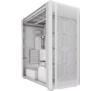 Datora korpuss CORSAIR 9000D RGB AIRFLOW Full Tower balts — nerūsējošais tērauds, rūdīts stikls, atbalsta ATX, GPU līdz 400 mm