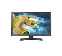 LG HD 24TQ510S-PZ televizors 59,9 cm (23.6") Viedtelevizors Wi-Fi Melns, Pelēks 250 cd/m²