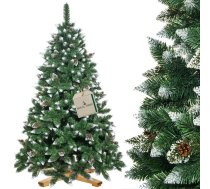 CT0191 Mākslīgā Ziemassvētku eglīte 220 cm Premium Royal Trees, sniegota dimanta priede ar čiekuriem