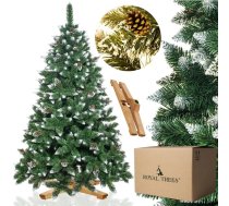 CT0190 Mākslīgā Ziemassvētku eglīte 180 cm premium Royal Trees, sniegota dimanta priede ar čiekuriem