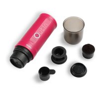 Pārnēsājama espresso kafijas automāts OUTIN Outin Nano Black, Pink — 20 bar, malta kafija, 7500 mAh akumulators, 670 g