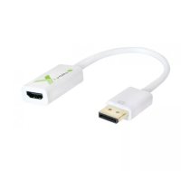 Techly IADAP DP-HDMIFP video kabeļu aksesuārs 0,2 m DisplayPort HDMI Balts