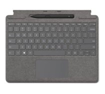 Microsoft Surface Pro Signature Keyboard ar Slim Pen 2, QWERTY, platīna krāsa — priekš Surface Pro 10/9/8/X