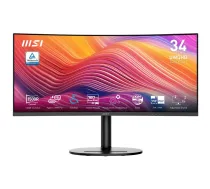 Datora monitors MSI Modern MD342CQP 34 collas UltraWide Quad HD VA LCD Melns 3440 x 1440 pikseļi Iebūvēti skaļruņi USB centrmezgls VESA stiprinājums Augstuma regulēšana